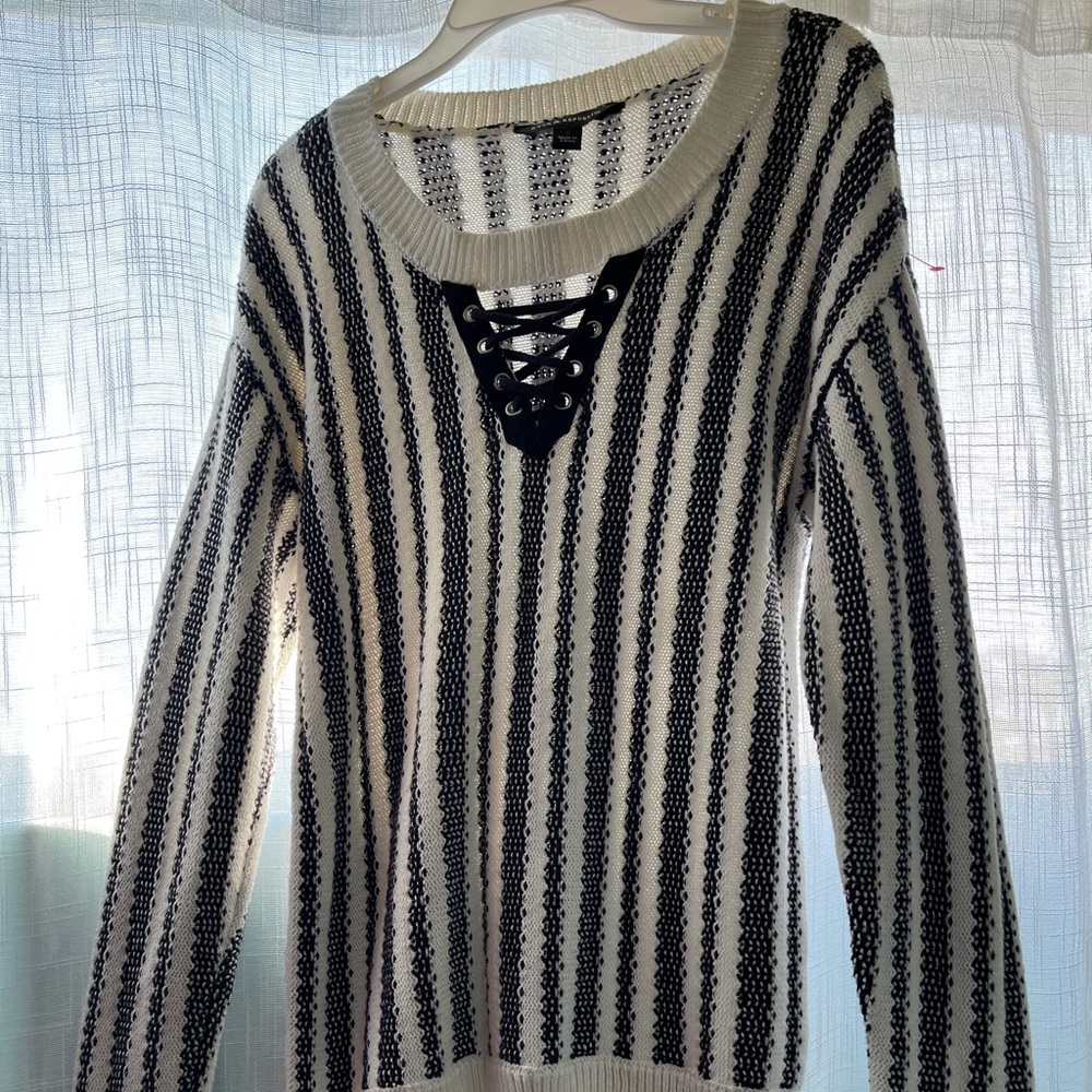 Rock & Republic|Long Sleeve Black/White Stripes